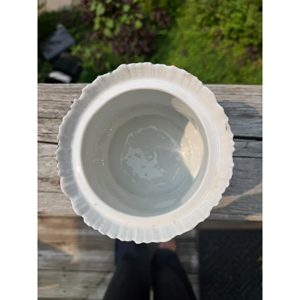 Antique R.S. Prussia Double Hidden Image Cracker biscuit Jar Porcelain No Lid